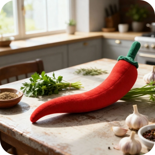 Wzór na pluszaka - papryczka chili
